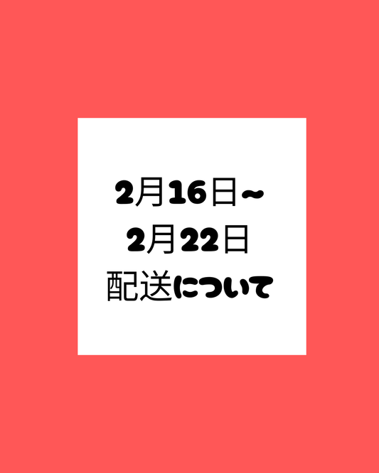 2/16~2/22 の配送について
