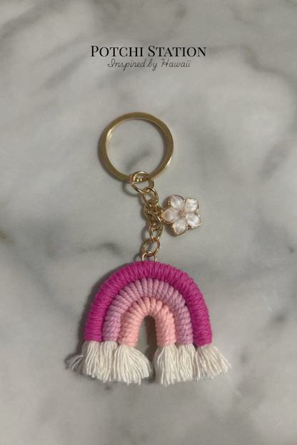 🌈Rainbow Plumeria Keychain（レインボー プルメリア キーチェーン）🌈