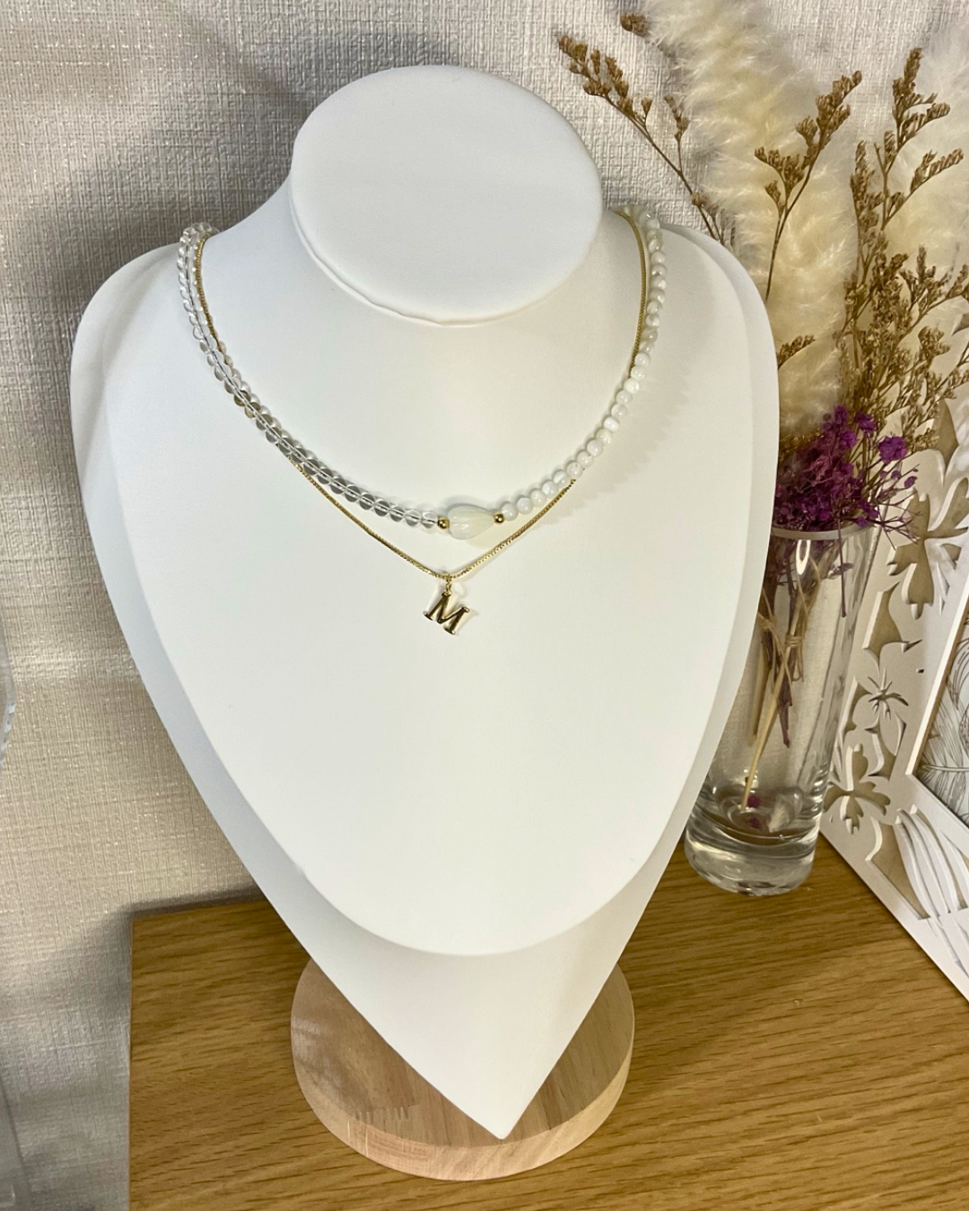 Crystal Shell Bi-Color Necklace