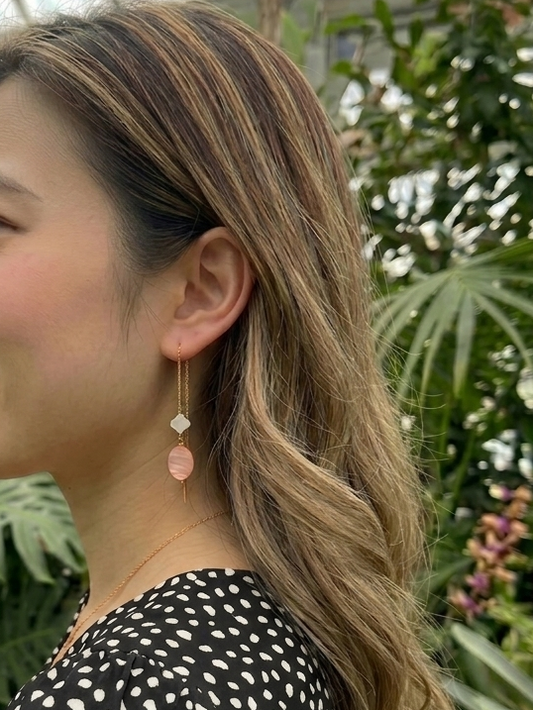 Pink Coral Earrings｜ピンクコーラルピアス